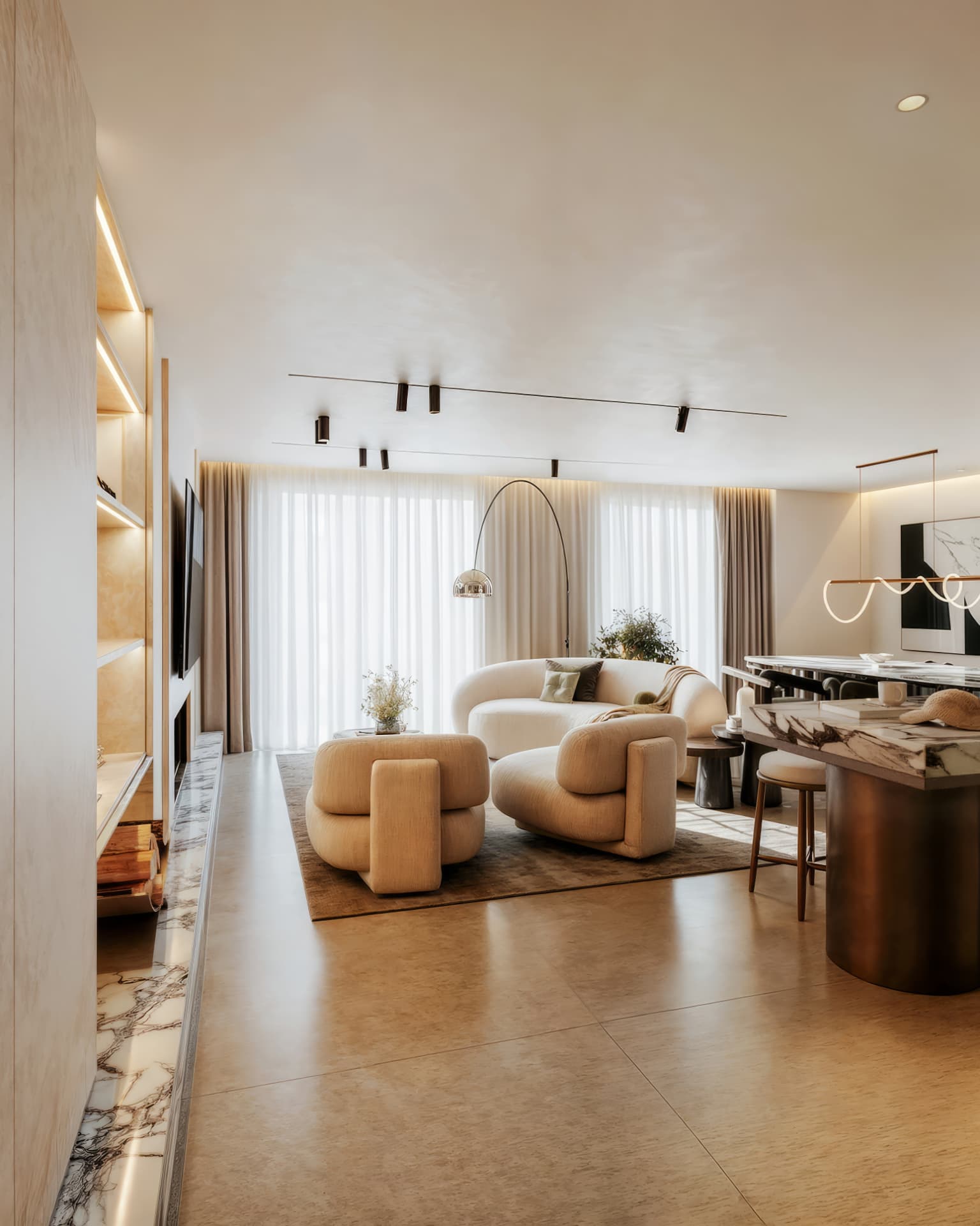 Spatial continuity across the plan