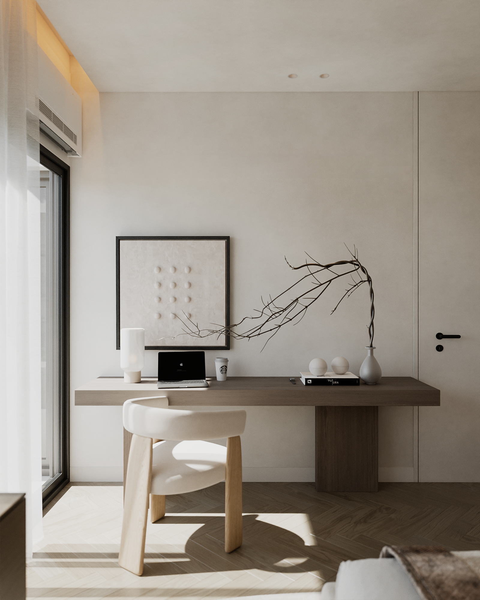 Home office — desk & natural light
