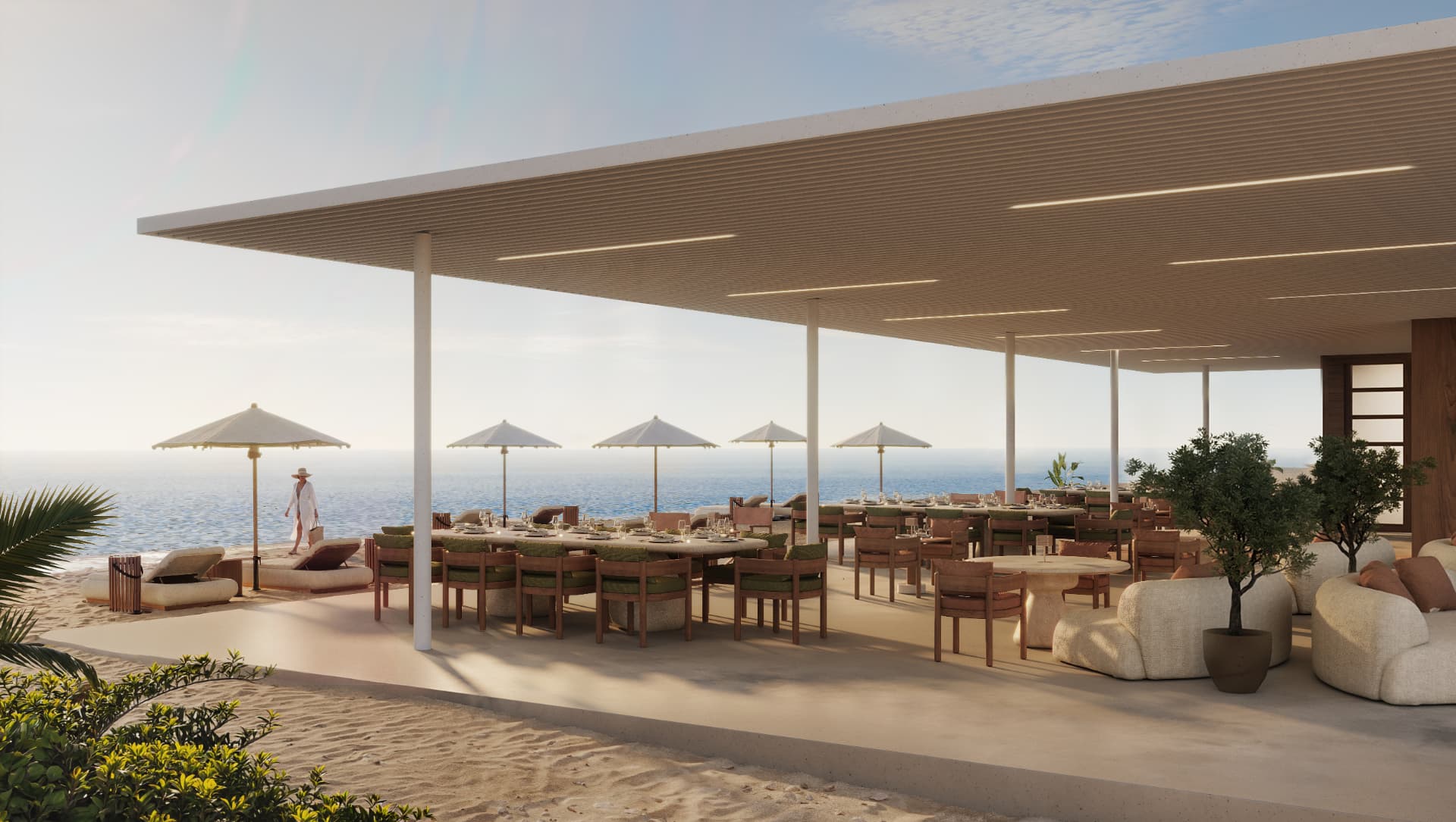 The Open-Air Dining Salon — tactile warmth & organic dining