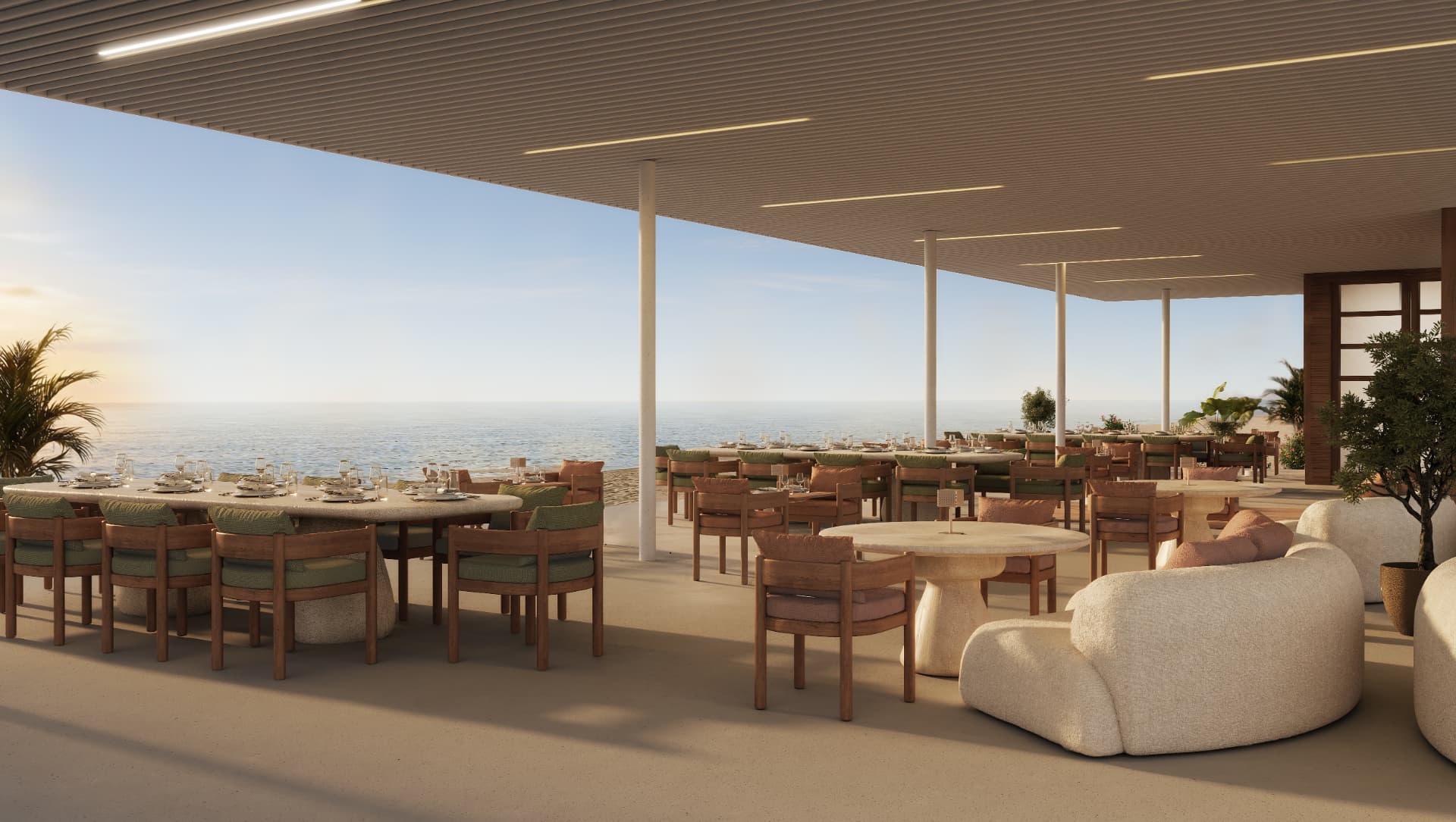 Coastal gastronomy under the floating roof