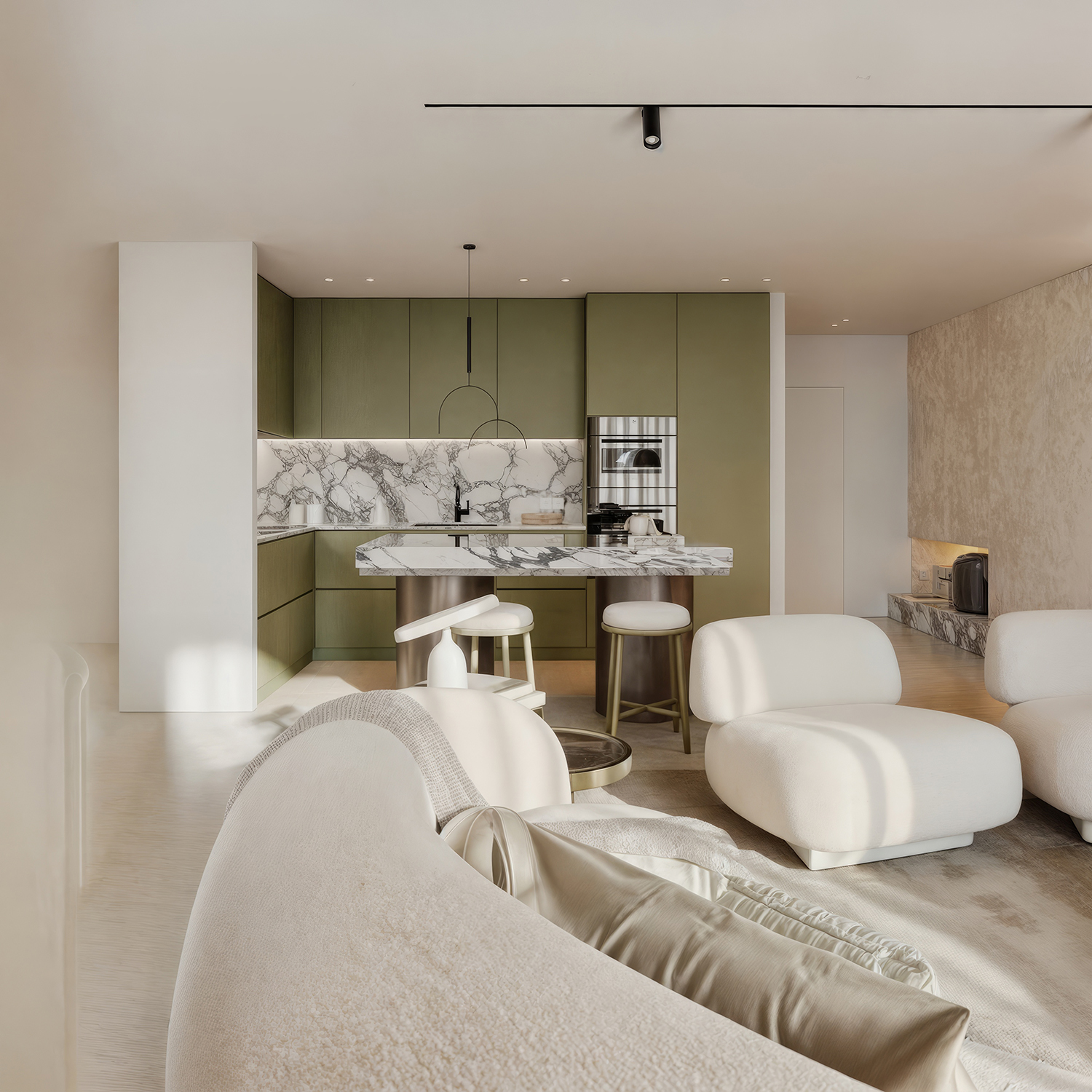 Culinary atelier — sage & marble