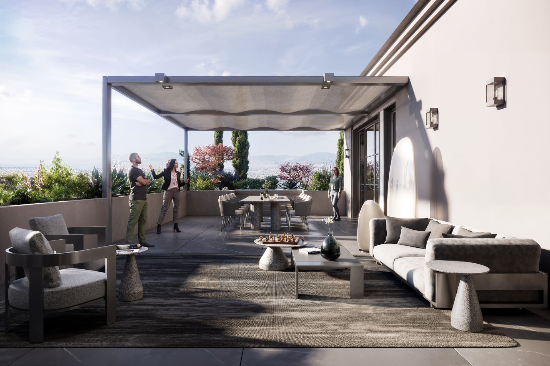Terrace — shaded outdoor living