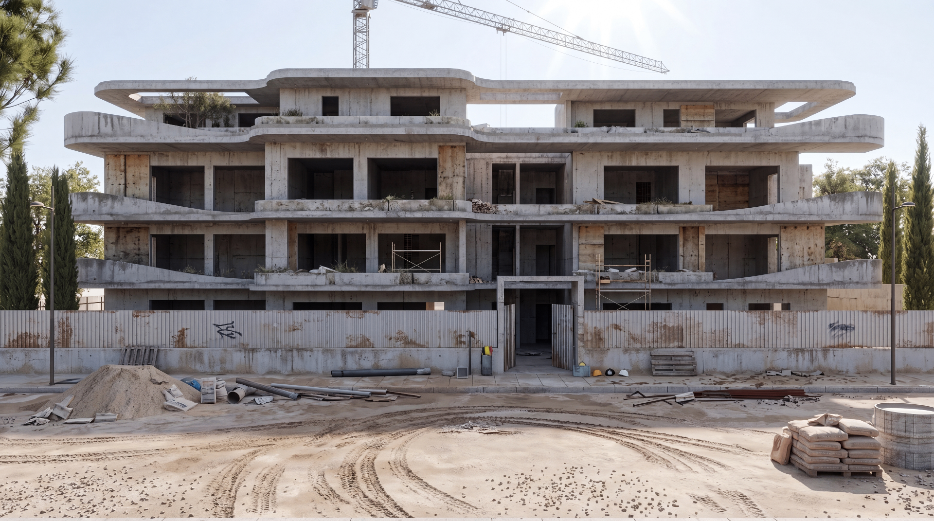 Completed construction site photograph