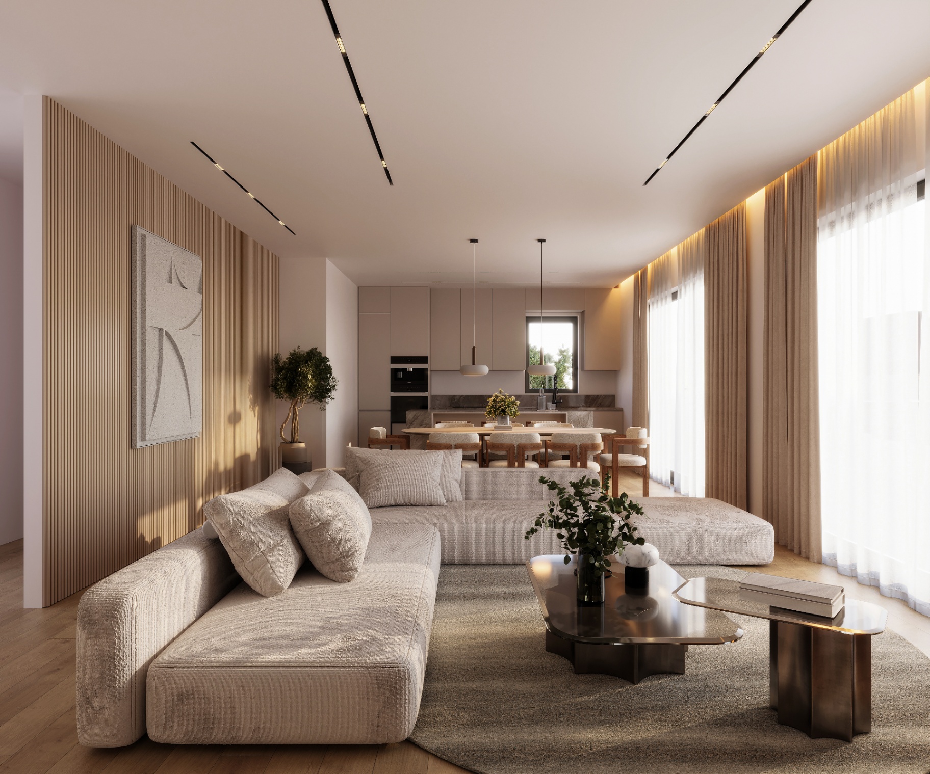 Interior — open-plan living & kitchen